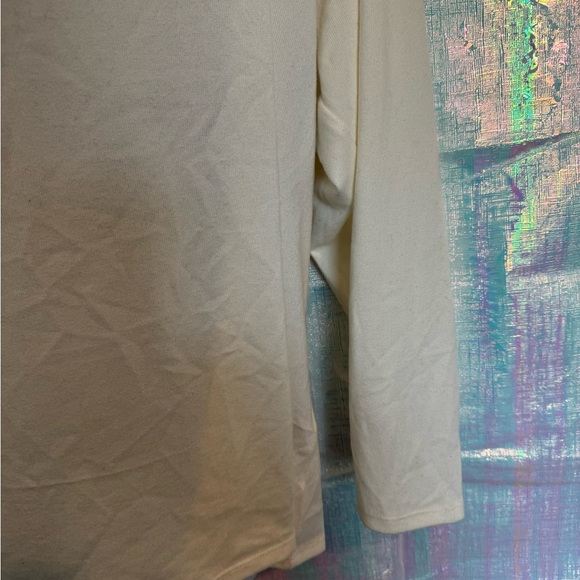 NWT Lane Bryant Draped Neck Off Shoulder Sweater. Cream/Off White. Size 26/28 - Picture 5 of 11